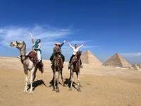 The Three Amigas at Giza Pyramids