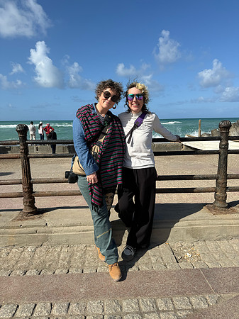 Nikole and me in Alexandria. The Mediterranean is behind us.